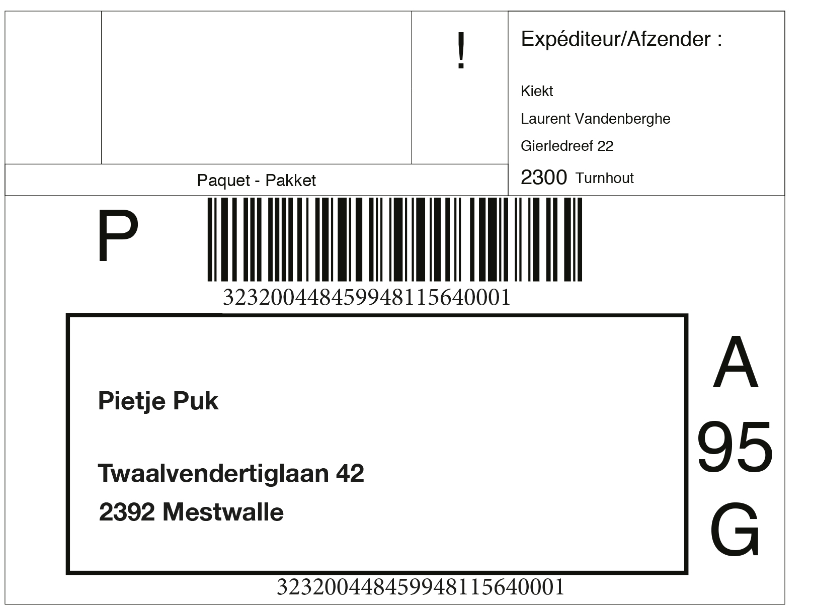 Eenvoudige verzending van je reparatie naar Kiekt via Bpost verzendlabel